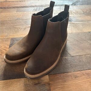 Clarks Dark Brown Leather Chelsea Boots